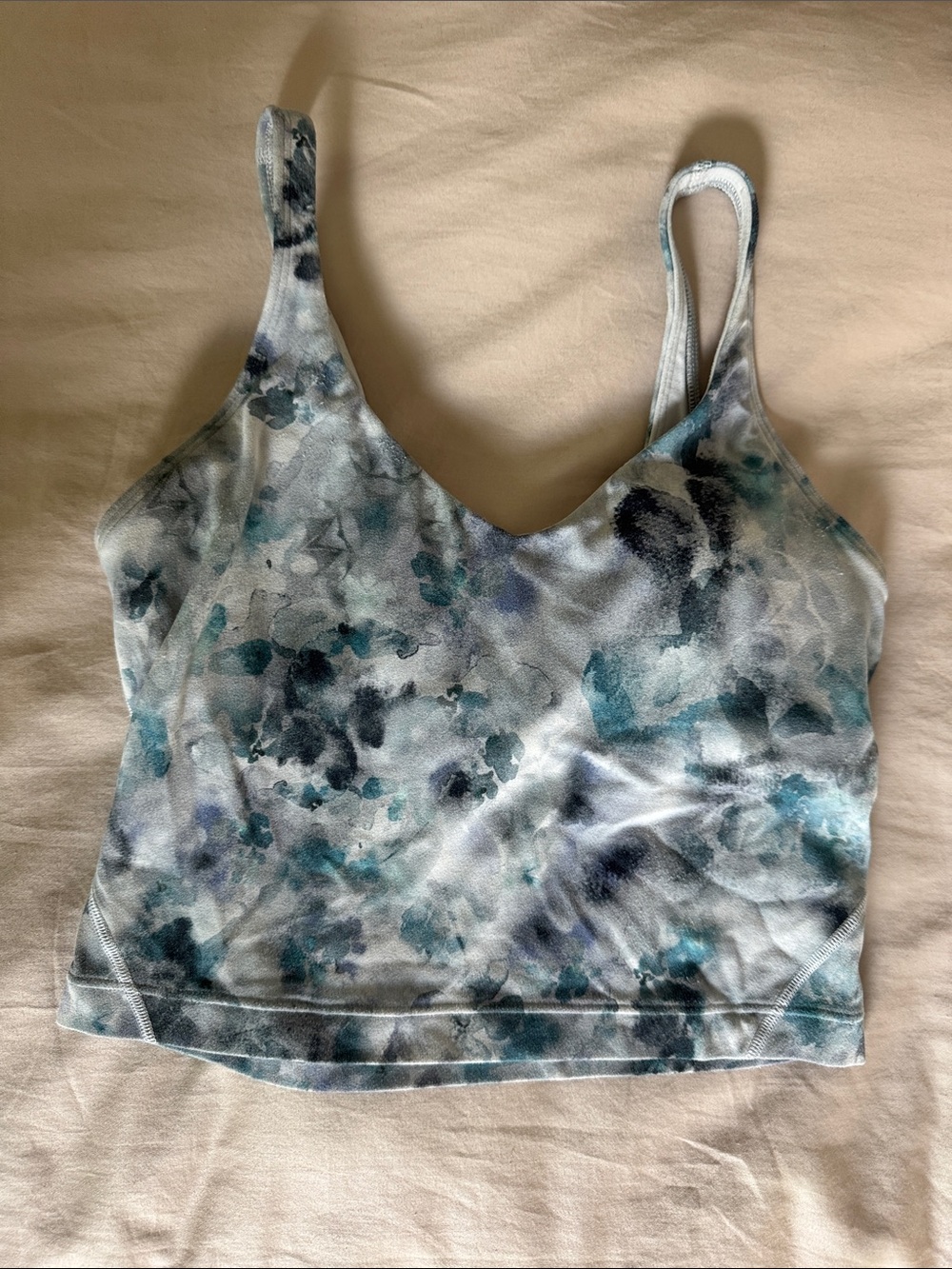 Lululemon Align tank Watercolor Print - Teal & Gray